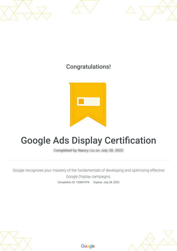 Google Ads Display Certification